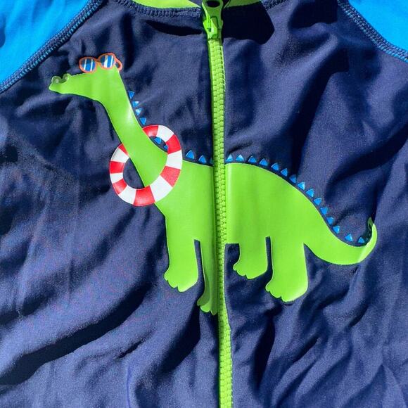 Hanna Andersson Rash Guard Swimsuit w Dino, VGUC, Sz 60cm (3-6mo) (AA2) - Picture 3 of 8